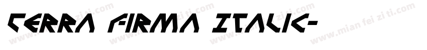 Terra Firma Italic字体转换
